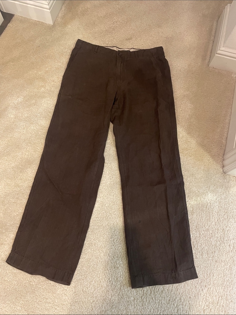 Banana Republic Brown Linen-Blend Pants